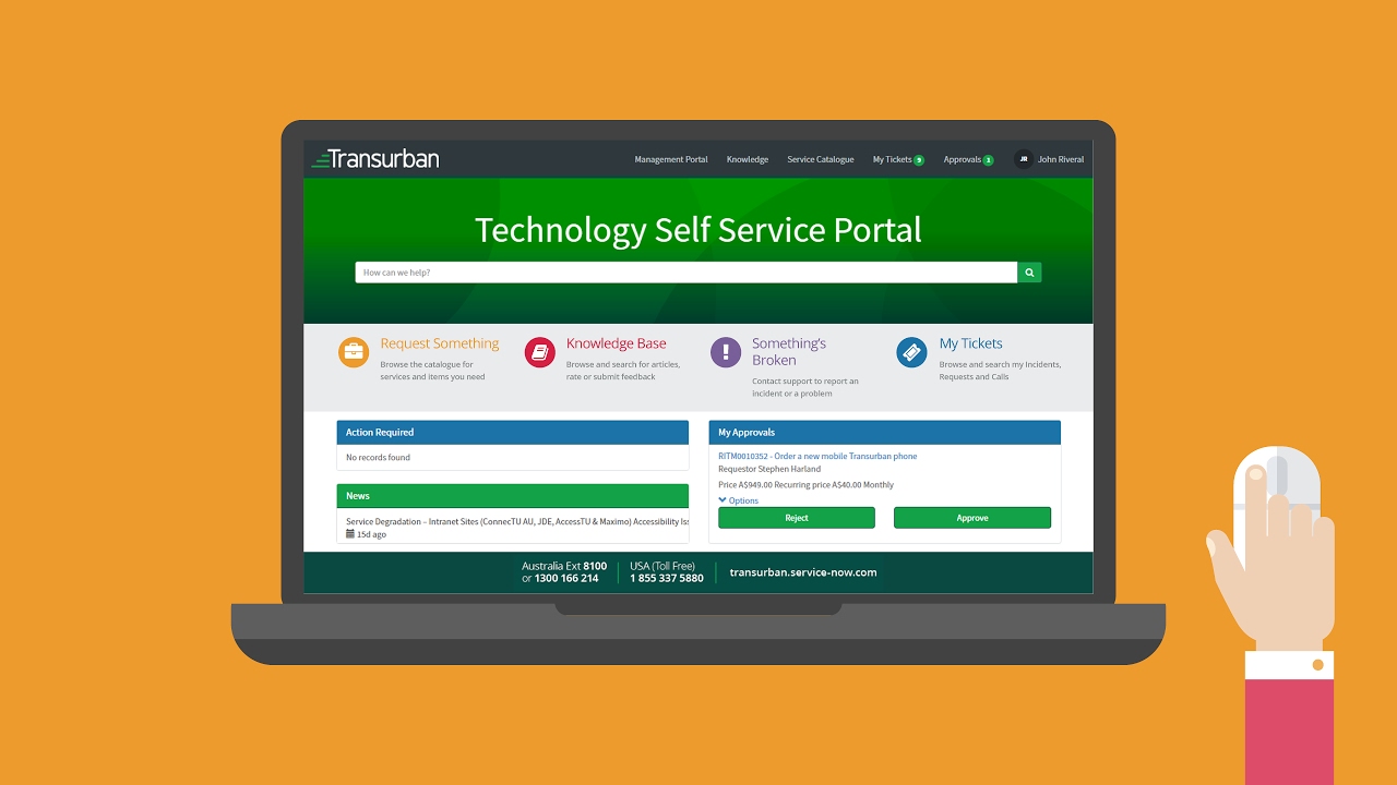 Transurban Technology Self Service Portal