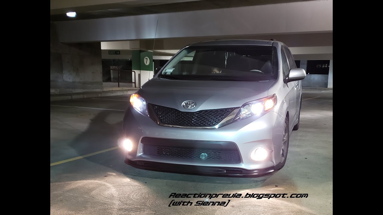 14 Toyota Sienna SE bumpers painted