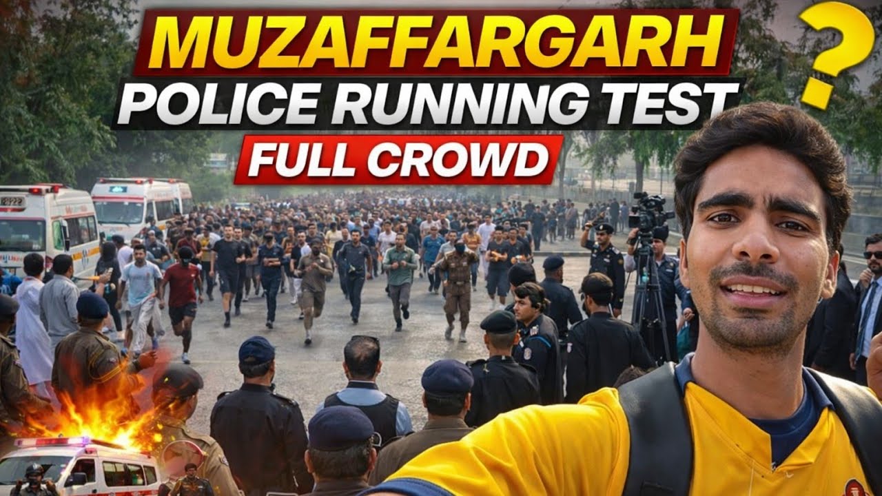 مظفر گڑھ پیرا فورس دوڑکا ٹیسٹ حکومت کے ادارے اور نوجوانو کا فل رش