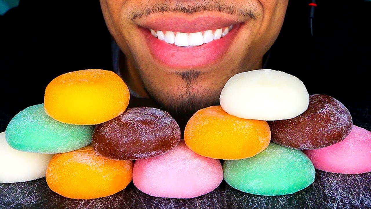 ASMR MOCHI ICE CREAM もち MUKBANG 먹는 EATING ASSORTED FLAVORS MOUTH SOUNDS NO TALKING