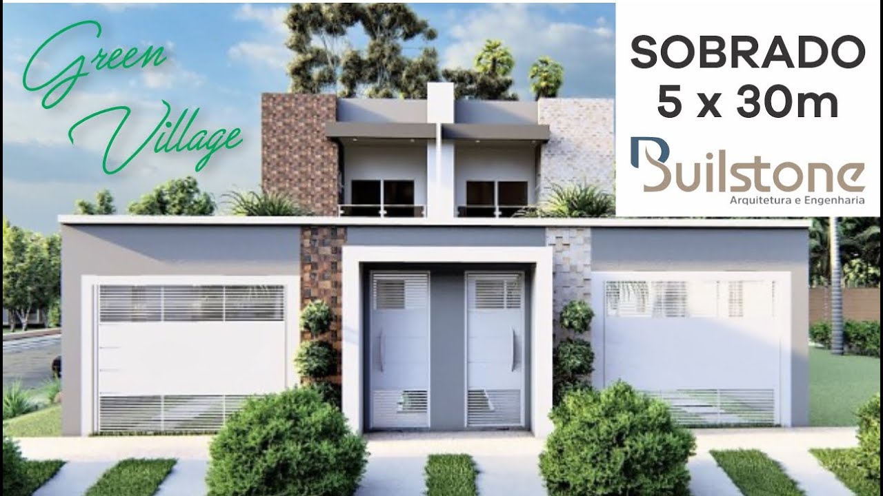 CASA GEMINADA 5 x 30 m COM PISCINA