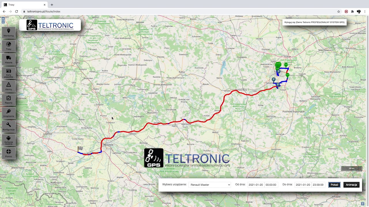 Teltronic Profesjonalny system monitoringu GPS