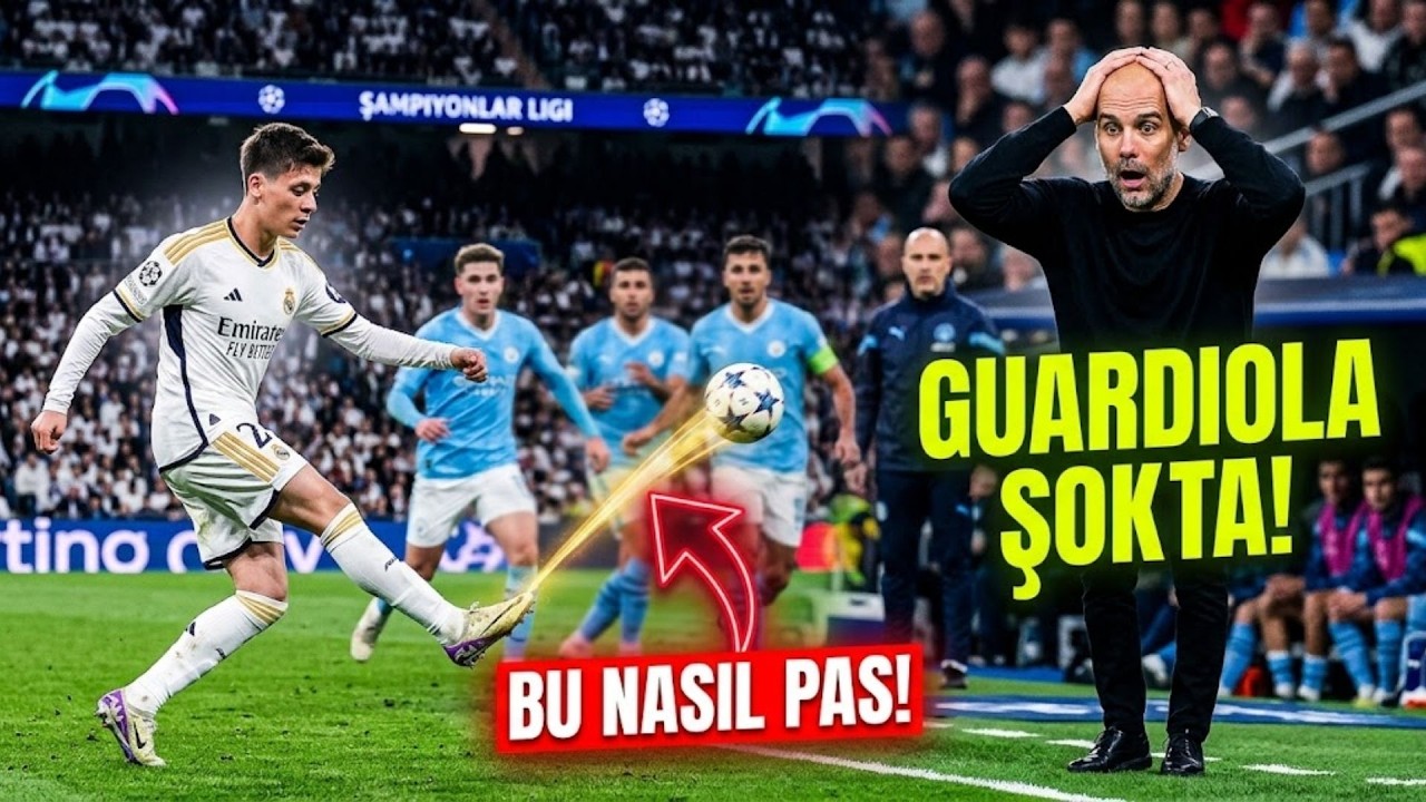 ARDA GÜLER'DEN AKILALMAZ PAS! REAL MADRİD CİTY'Yİ SAHADAN SİLDİ, GUARDIOLA ŞOKTA! (3-0)