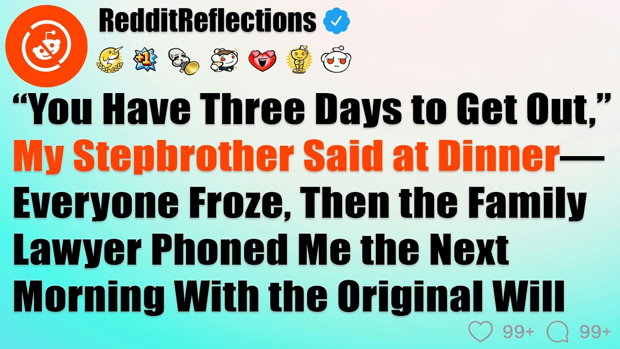 My Stepbrother Gave Me Three Days to Leave at Dinner—The Room Went Silent, and the Next Morning...