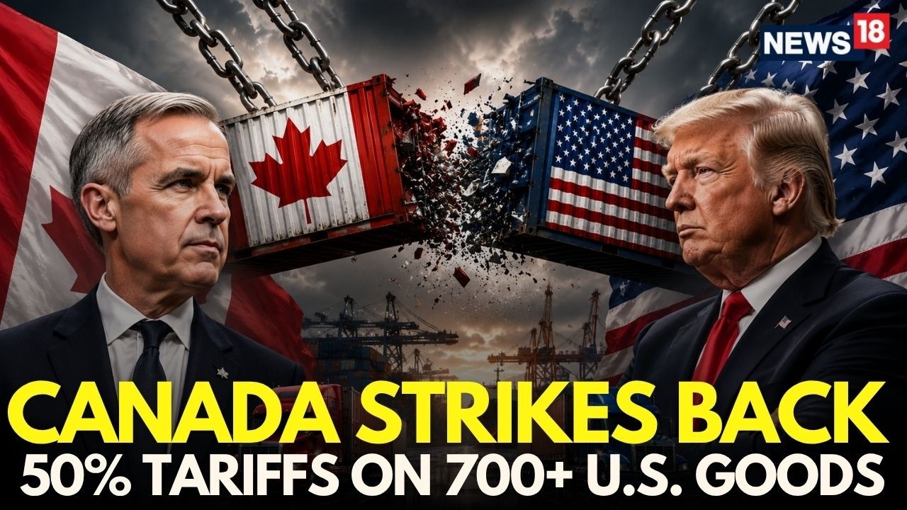 US Canada Tariff War LIVE News | Canada Imposes Up To 50% Tariffs On 700+ US Goods | Trump | N18G