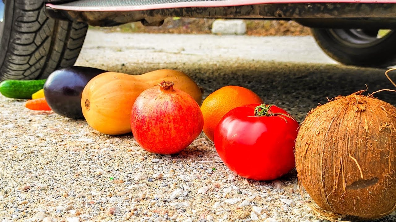 Crushing Fruits & Vegetables Compilation - Satisfying Crush Things - Car vs Fruits Experiment - ASMR