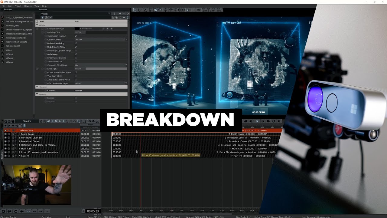 Breakdown: CMD Run 1984 | Depth Camera Kinect_Azure in Notch