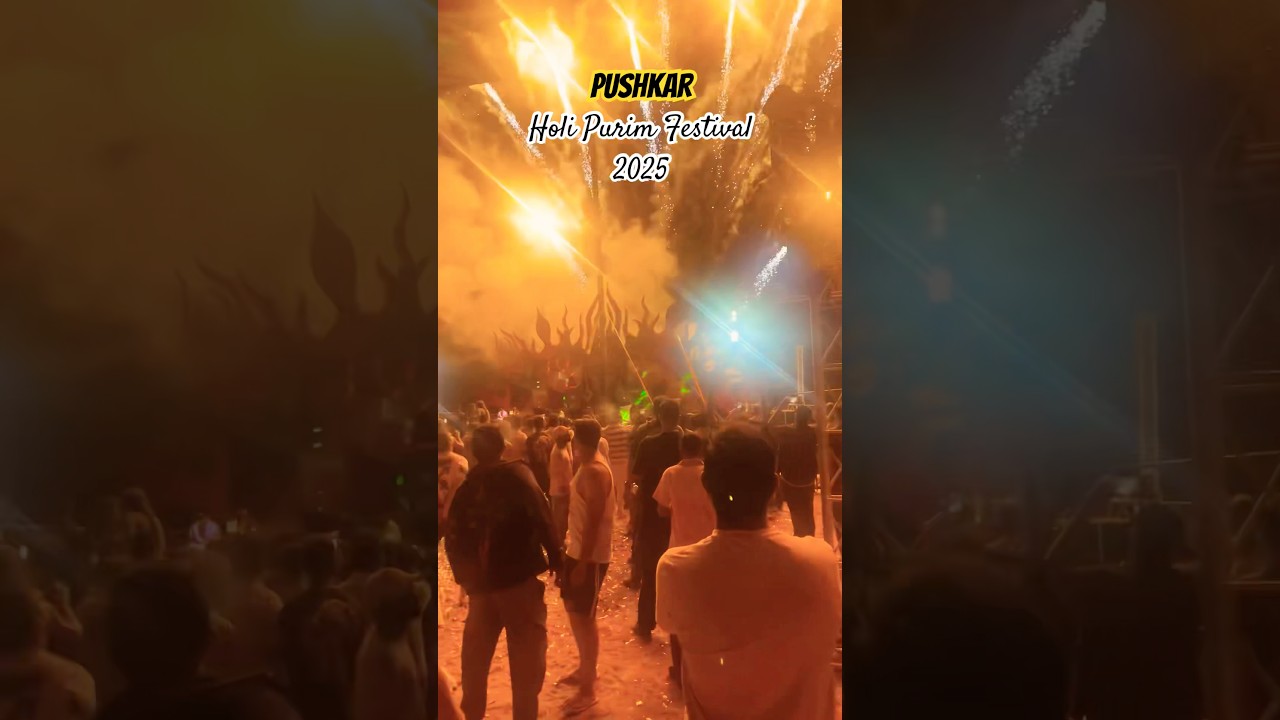 Holi Purim Festival 2025 in Pushkar 🌈🔥 | India&rsquo;s Wildest Color Party! #Shorts #youtubeshorts