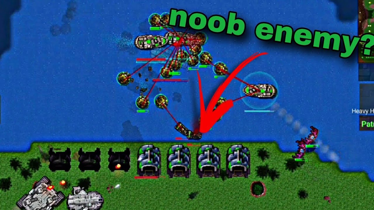 Dominating Noob Enemies - Easy Victory in Rusted Warfare