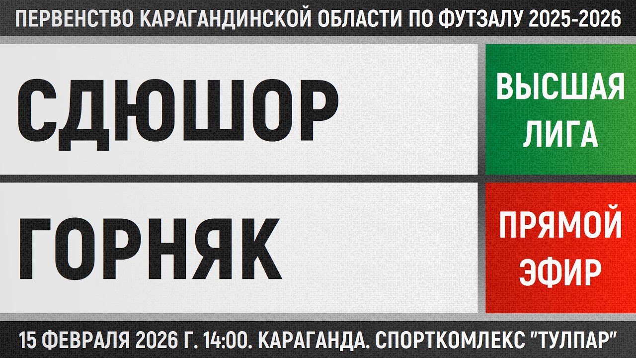СДЮШОР-Ветераны - Горняк (15.02.2026) Высшая лига