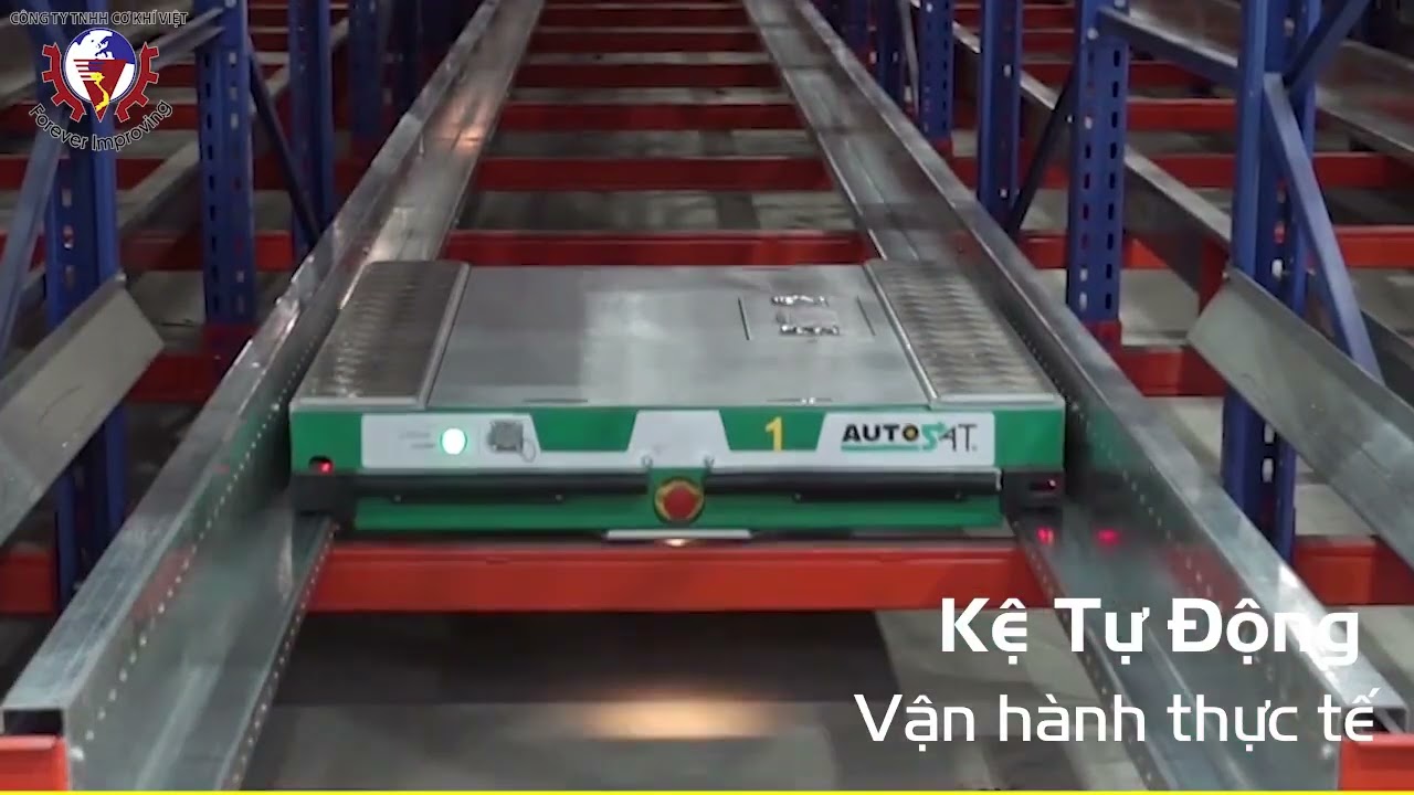 Vận hành thực tế kho hàng sử dụng robot xuất nhập pallet tự động - Radio Shuttle Racking System