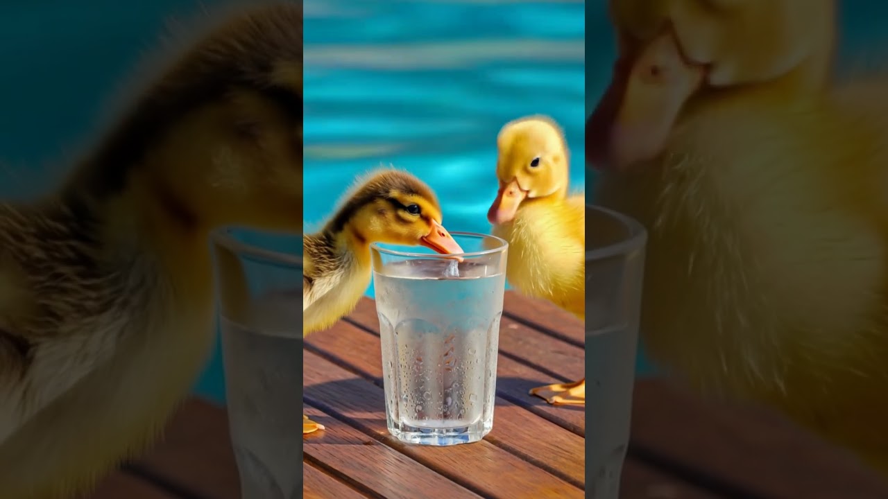 &iexcl;La curiosidad es adorable! 🐥 Estos patitos descubriendo el vaso de agua te derretir&aacute;n ❤️