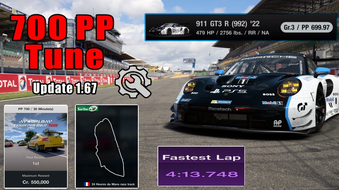 GT7|911 GT3 R (992) '22|LeMans 700pp|1.67