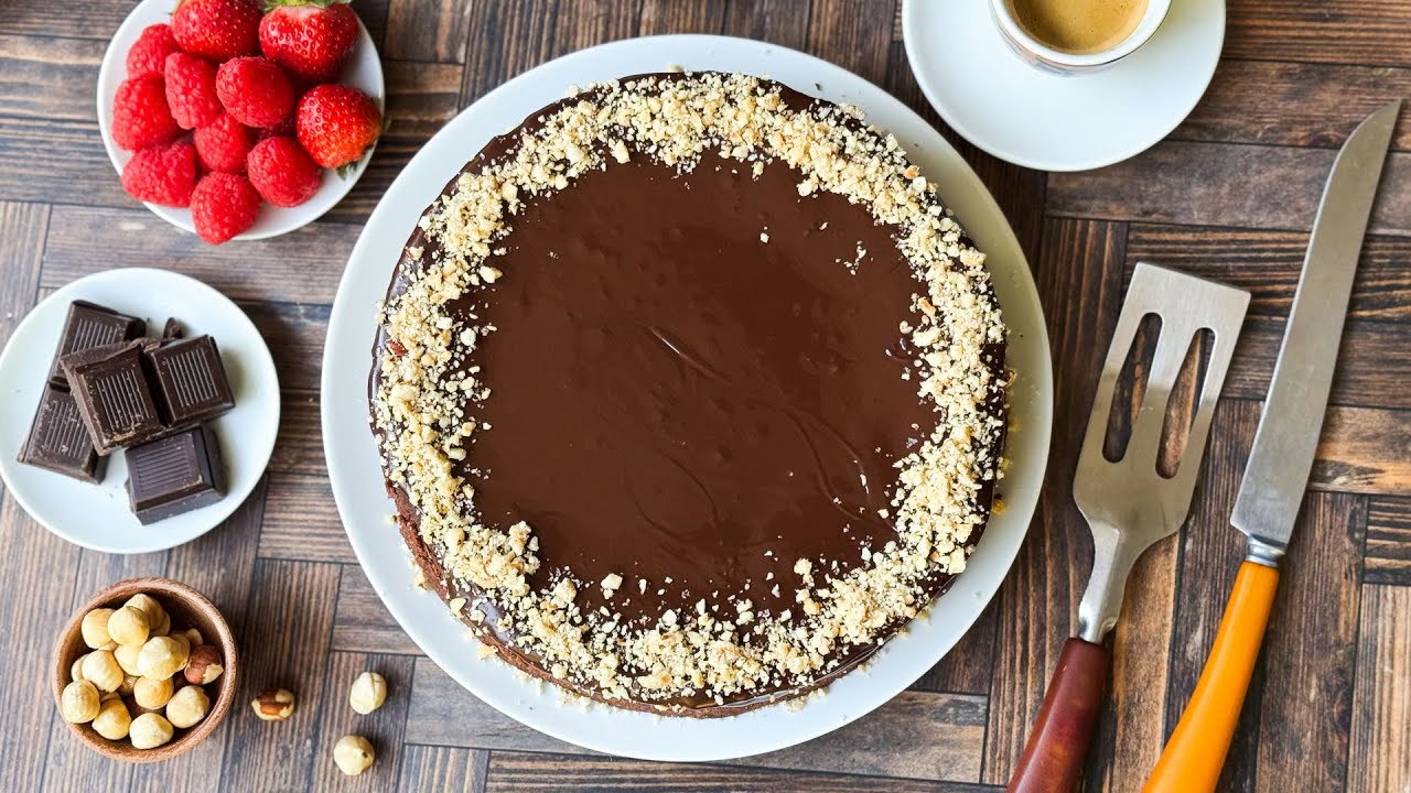 Flourless Italian Gianduja Chocolate Cake Recipe