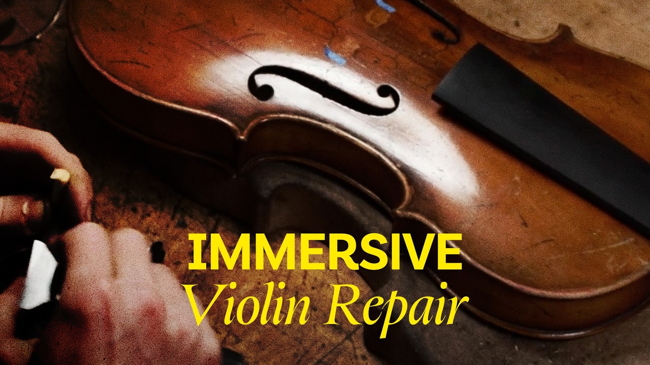 The Art of Violin Repair: Expert Brings Damaged Antique Instrument Back to Life