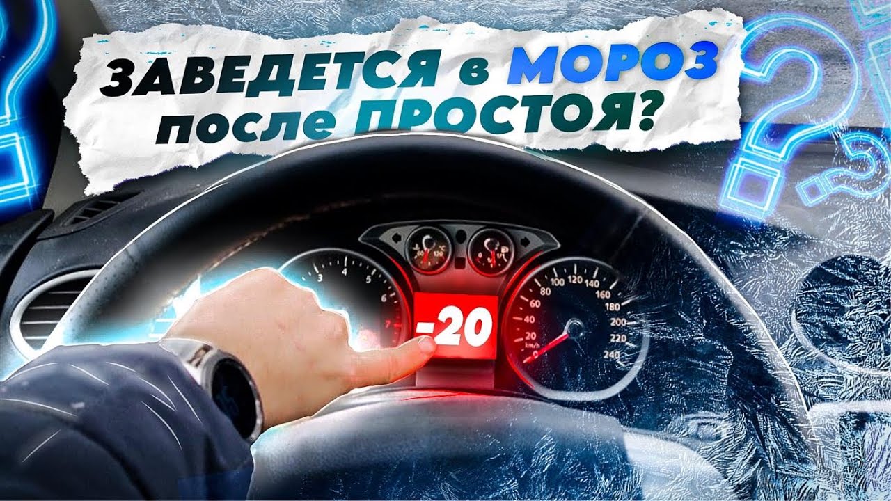 Запуск машины в МОРОЗ после простоя! Заведется?