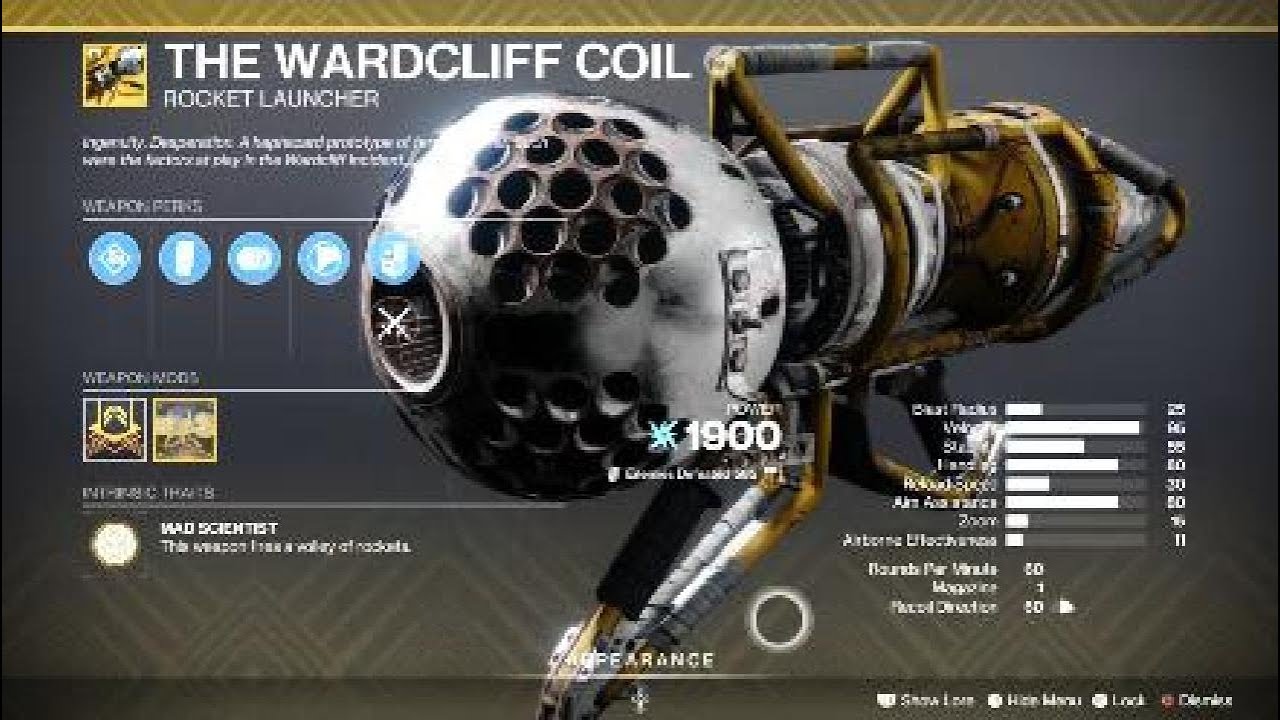 The Wardcliff Coil Exotic Weapon & Catalyst &ndash; Destiny 2