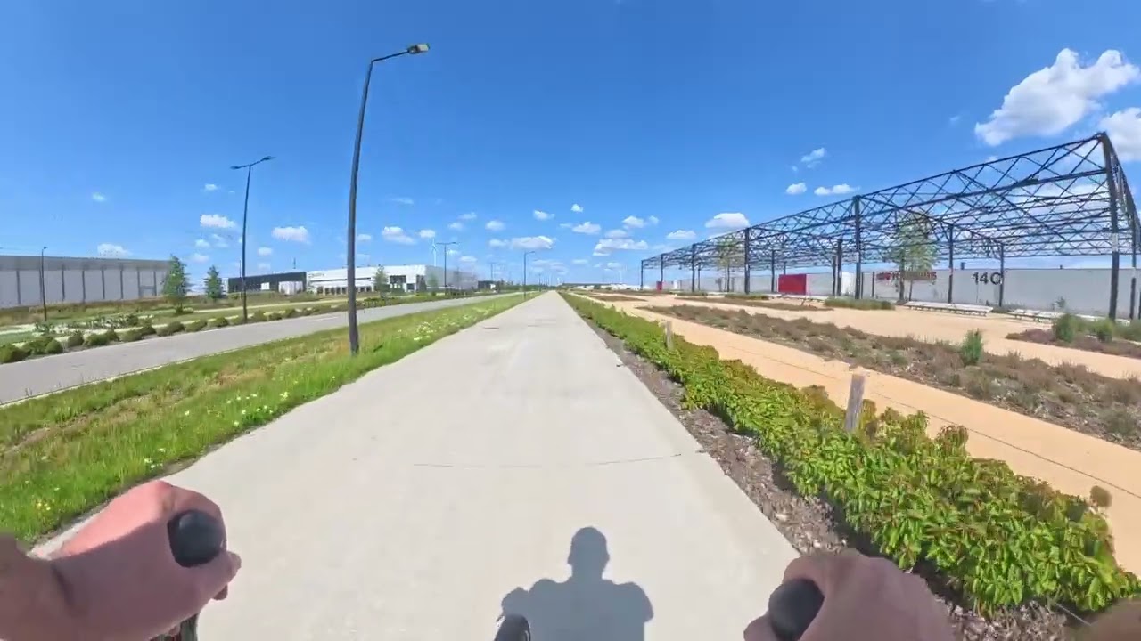 RECONVERSION COMPLETED - 4K POV Bike Ride on the F76 Cycle highway in Genk, Limburg (Belgium)
