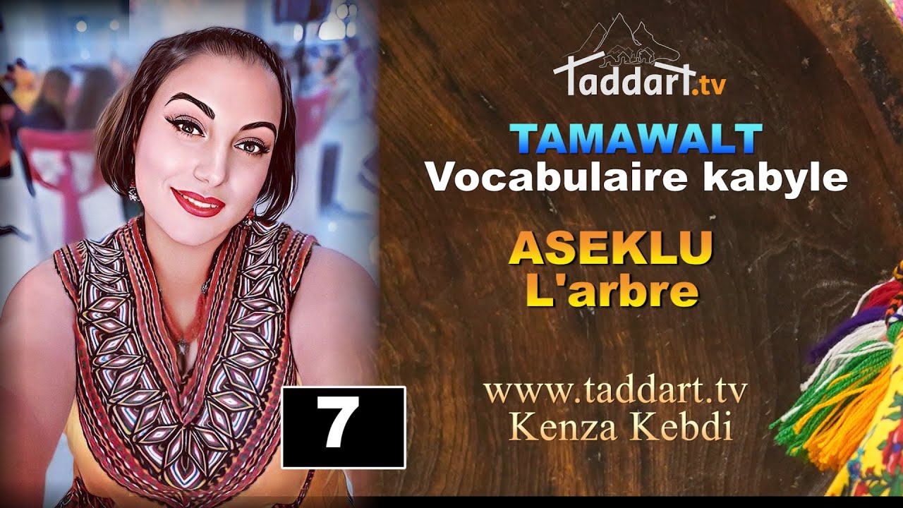 Vocabulaire kabyle - Tamawalt: 7. ASEKLU / ARBRE,  Kenza K - Taddart tv