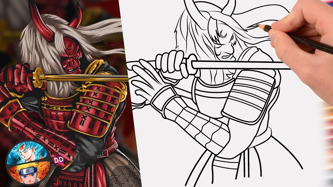 FREE FIRE DRAWING ELITE PASS ZOMBIE SAMURAI BUNDLE - HOW TO DRAW FREE FIRE - Gambar Free fire