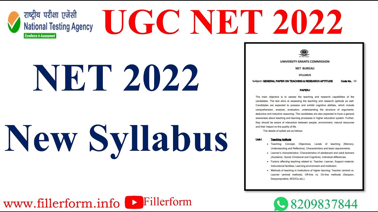 UGC NET Syllabus 2022 Paper 1 | NET Exam Syllabus | NET exam 2022 new Syllabus | NET  new Syllabus