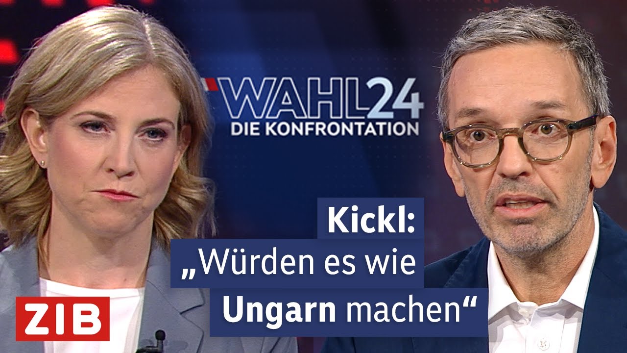 Highlights aus dem TV-Duell zwischen Kickl (FPÖ) und Meinl-Reisinger (NEOS) | 05.09.2024