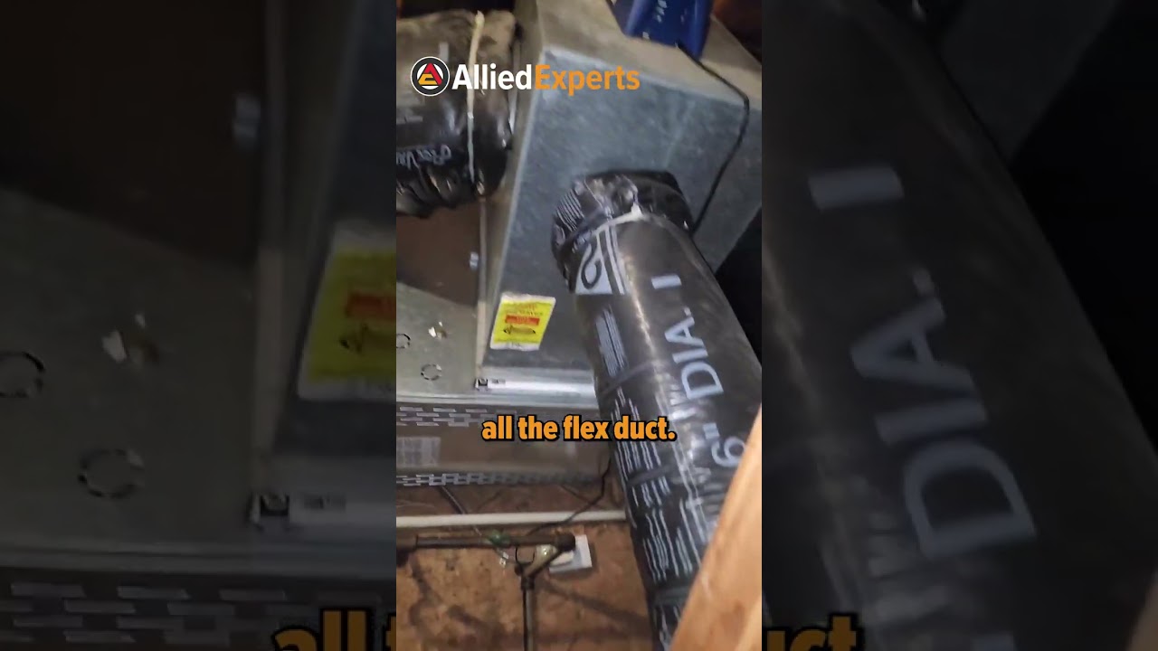 Replacing flex duct used for this HVAC unit - the pros and cons of flex duct!🛠 #energy #home #hvac