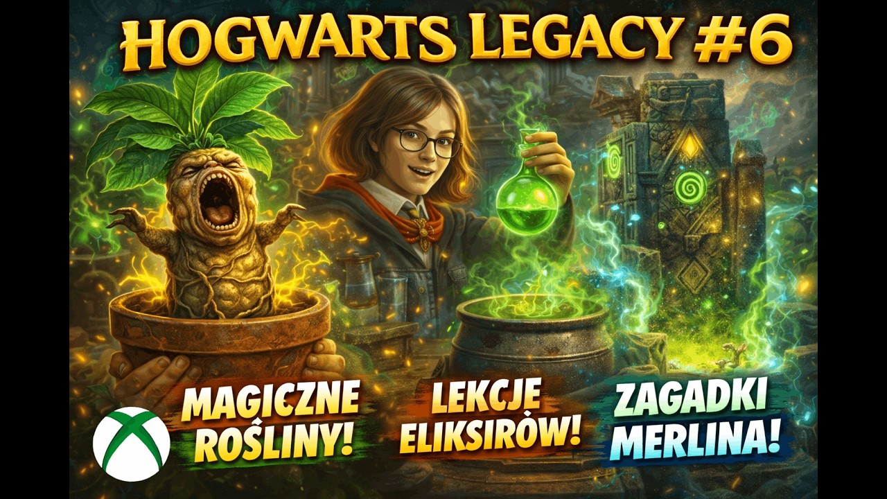 HOGWARTS LEGACY #6 – Rośliny BOJOWE i pierwsze sekrety Merlina!