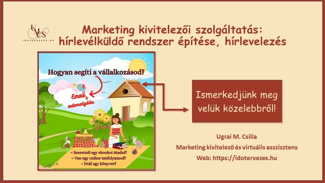 Marketing kivitelezés Hírlevélküldő rendszer építése hírlevelek