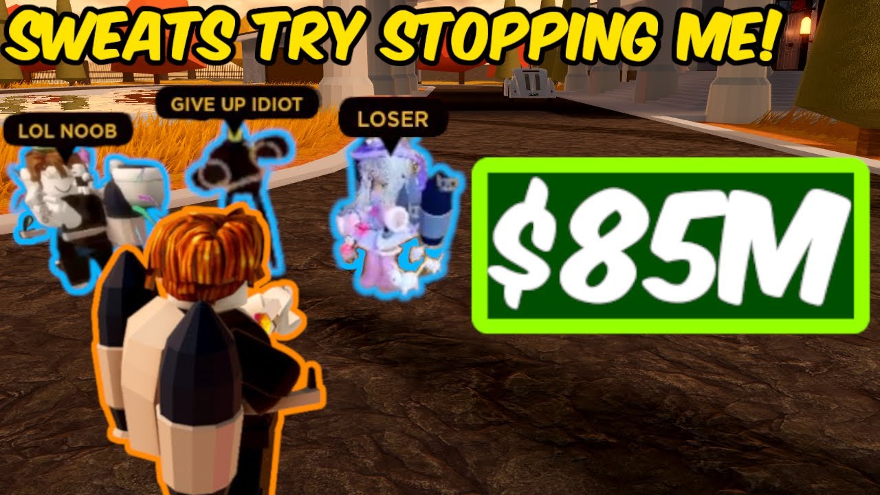 Sweaty tryhard cops TRY STOPPING ME from reaching 85 MILLION CASH! | Roblox Jailbreak