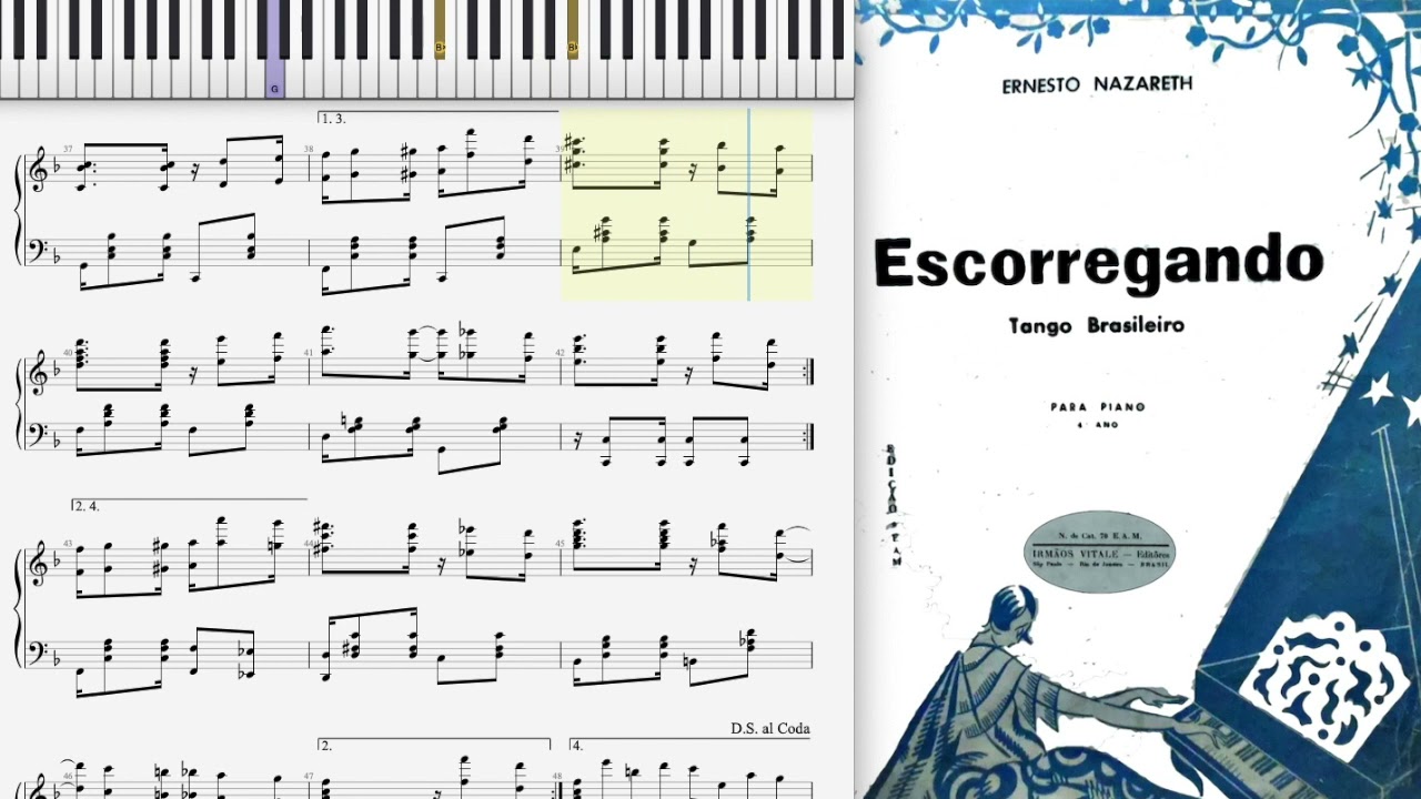 Escorregando by Ernesto Nazareth (1925, Maxixe piano)