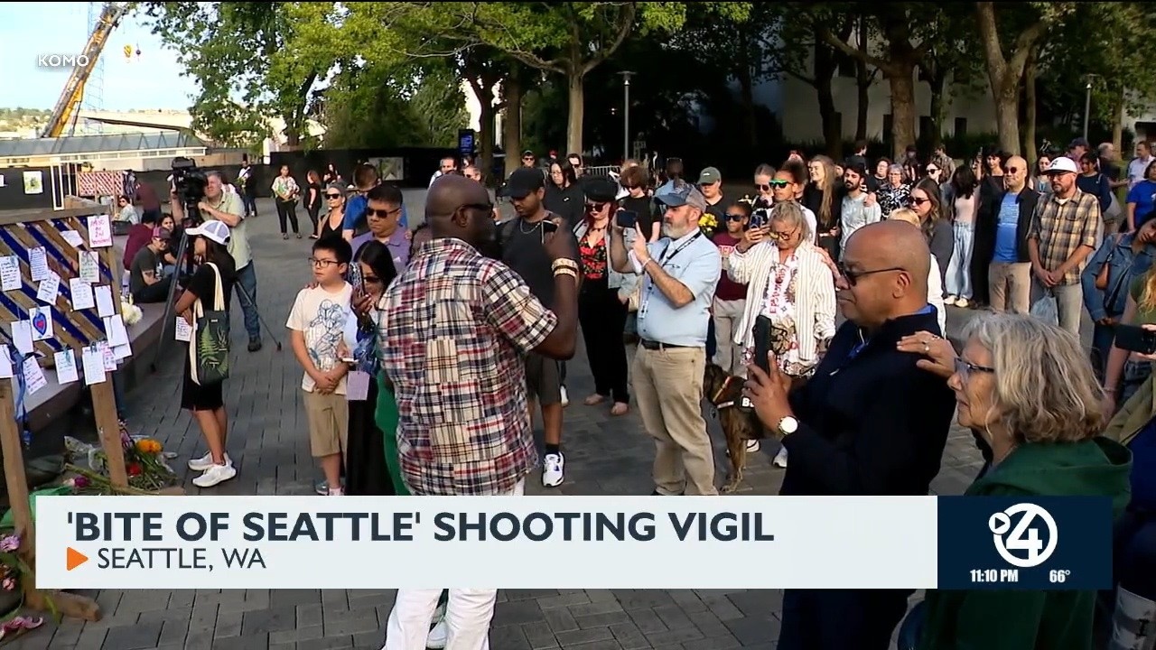 Траурная акция после стрельбы на фестивале Bite of Seattle