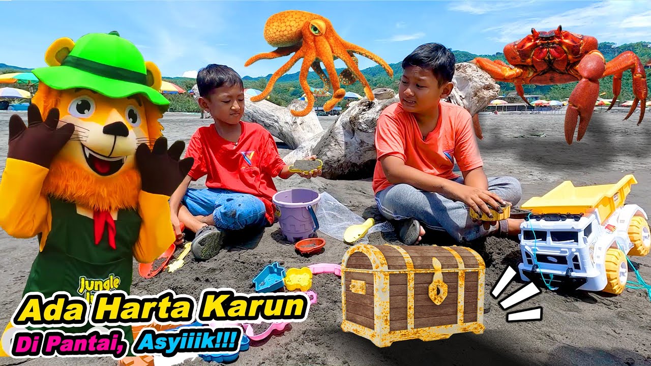 Main Di Pantai Awas Ada Kepiting 🦀 & Gurita 🐙