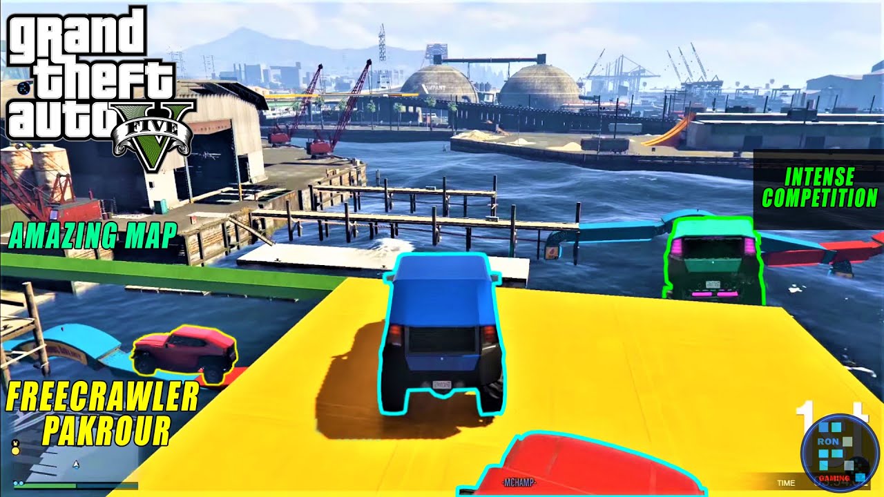 GTA V | Most Amazing Free-Crawler Parkour With RON
