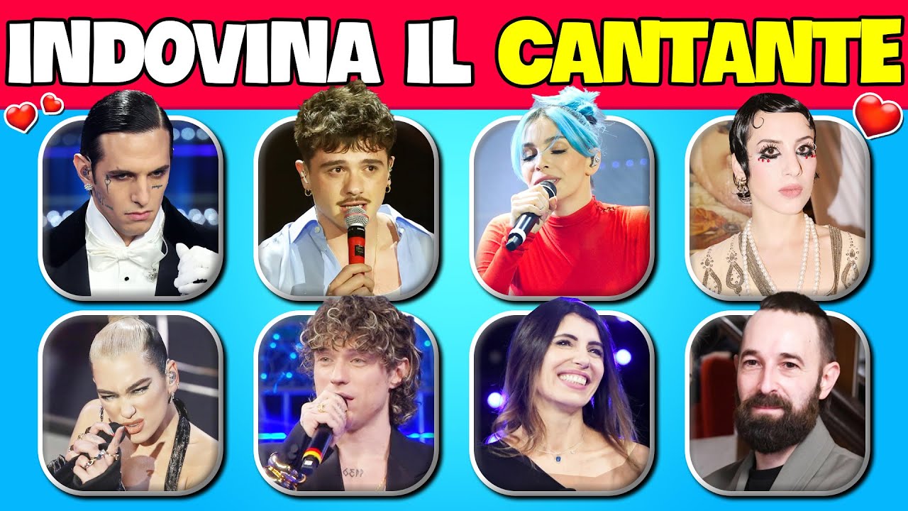 Indovina il Cantante di SANREMO 2025🎤 Quiz Sanremo 2025
