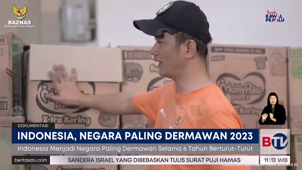 Indonesia Dinobatkan Negara Paling Dermawan di Dunia
