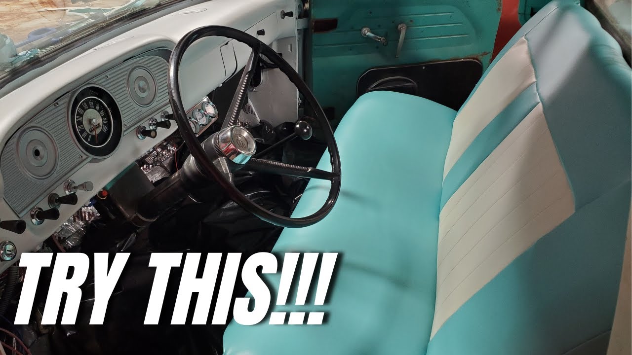 PROUD OF THIS! | How to Make Your Own Bench Seat Covers! | 1963 F100  INTERIOR UPHOLSTERY