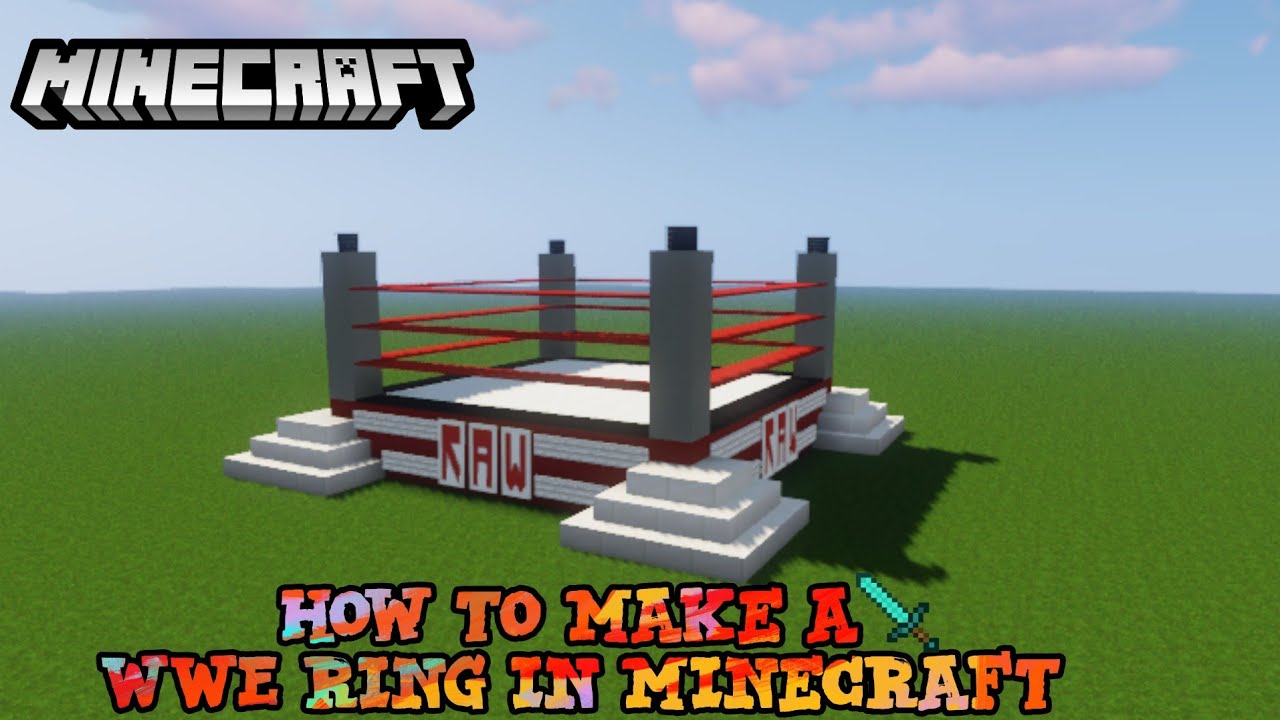 How to make a WWE Ring 🤼 in Minecraft 🐼 | WWE | Minecraft |