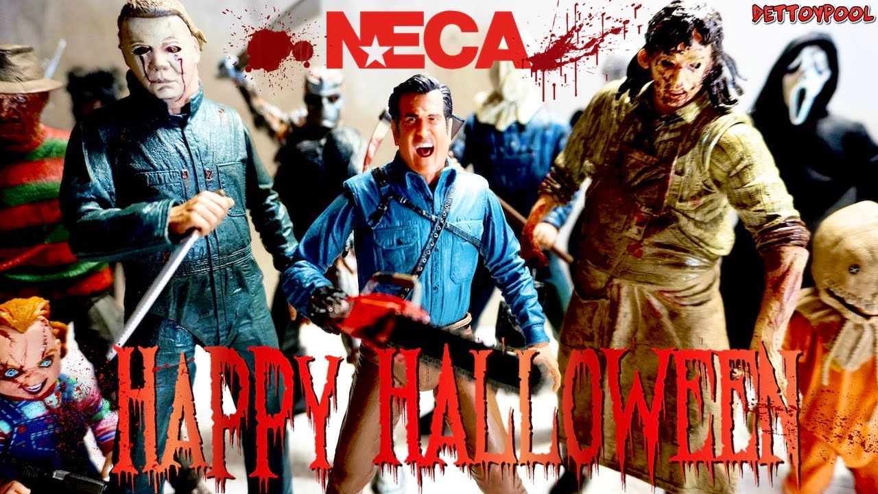 【HAPPY HALLOWEEN】NECA ホラームービー系フィギュア ３体一気に開封します！！2023 アッシュ / マイケル・マイヤーズ / レザーフェイス