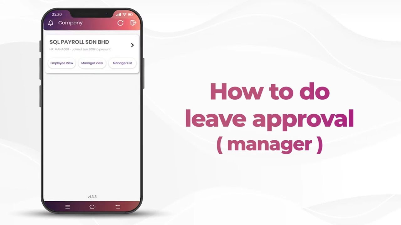 SQL eLeave (Manager) - How to do leave apporoval?