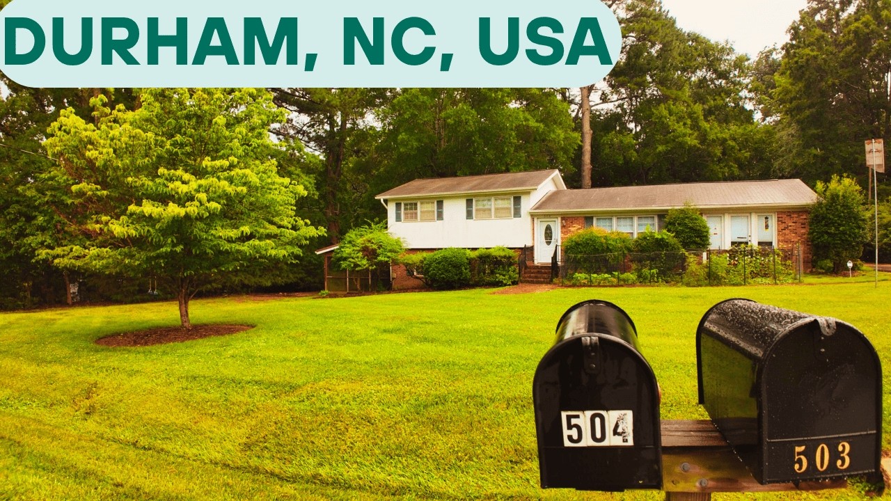 4K Walk in Rainy Neighborhood | Durham North Carolina USA | Relaxing Sound for Sleep and Study #walk