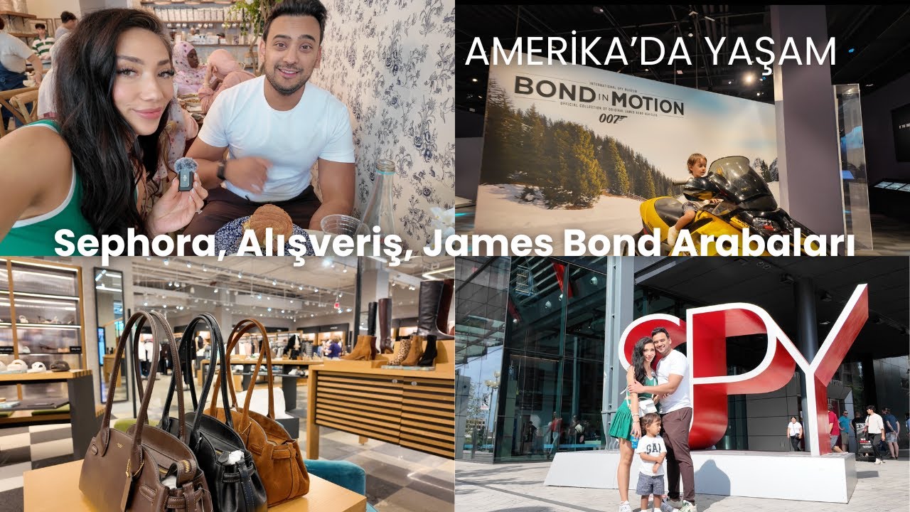 Amerika’da Yaşam #27 | Müzede Casus Olduk! James Bond’un Gerçek Arabaları 😱 | Pazar Günü | Alışveriş