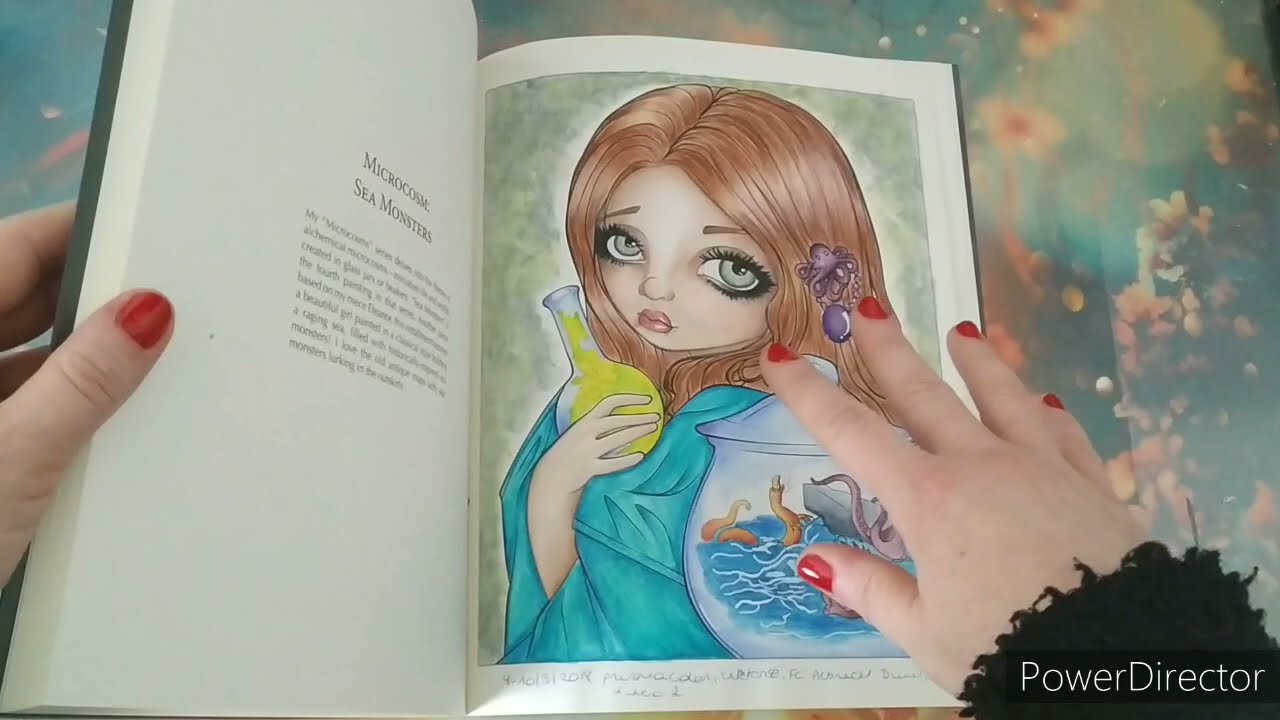 adult coloring - everything I've colored in Jasmine Becket-Griffith coloring books