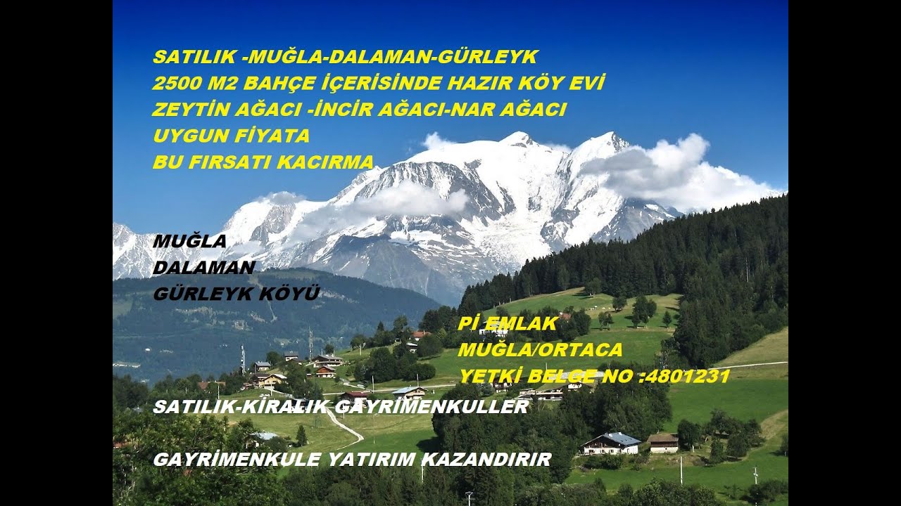 SATILDI-Muğla Dalaman Gürleyk köyünde 2500m2 bahçe içerisinde uygun fiyata köy evi 2021