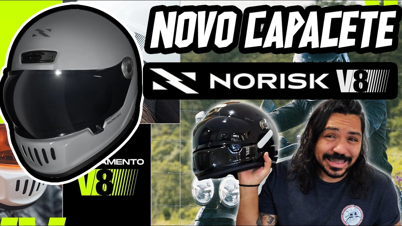 NORISK V8! Novo capacete para motociclistas Custom