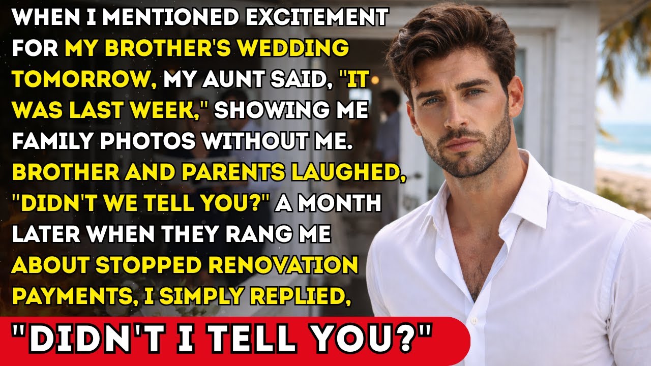 “I Can’t Wait For The Ceremony Tomorrow,” I Said The Day Before Brother’s Wedding. But My Aunt Said…