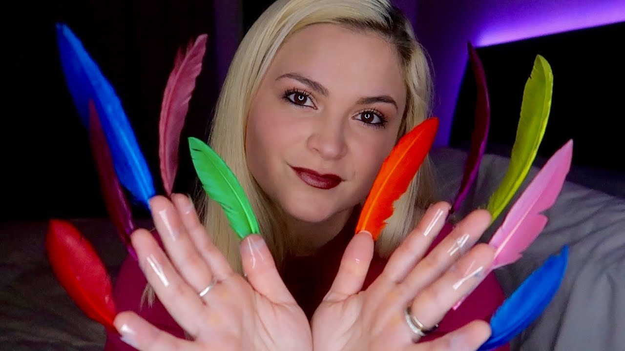 ASMR | Brushing & Touching Your Face With Feathers
