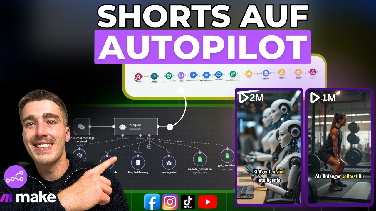 So erstellst du 100% AUTOMATISIERT KI-Videos mit Voiceover & Untertitel (GRATIS Vorlage!)