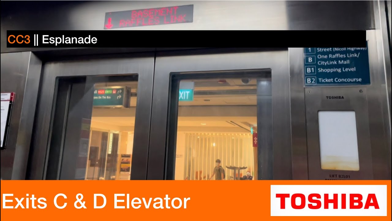 Esplanade MRT Station || Toshiba Elevator (Exits C & D)