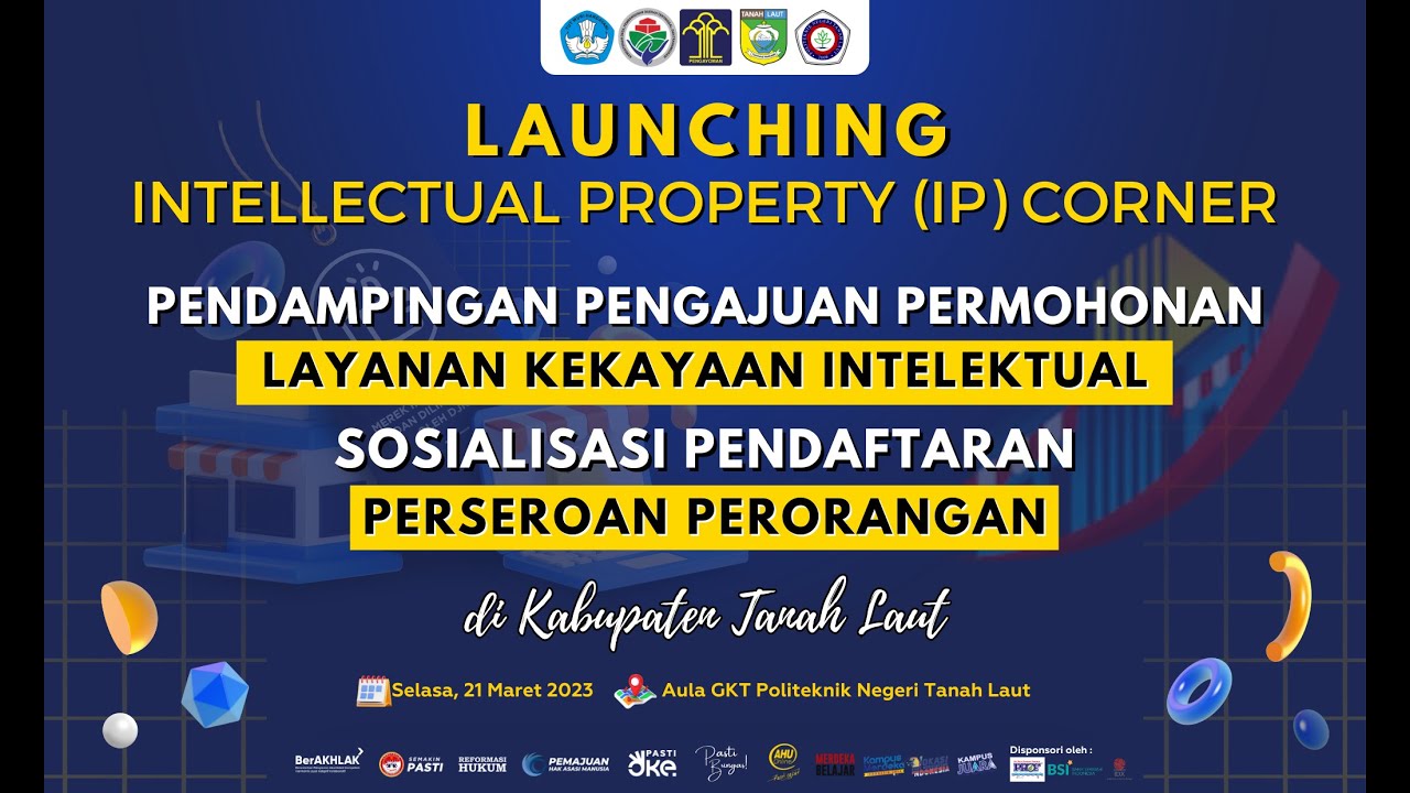 Launching Intellectual Property (IP) Corner di Politeknik Negeri Tanah Laut